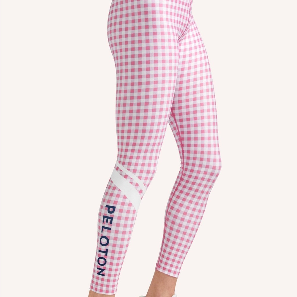 Peloton Pink Checkered Leggings - Picture 10 of 10
